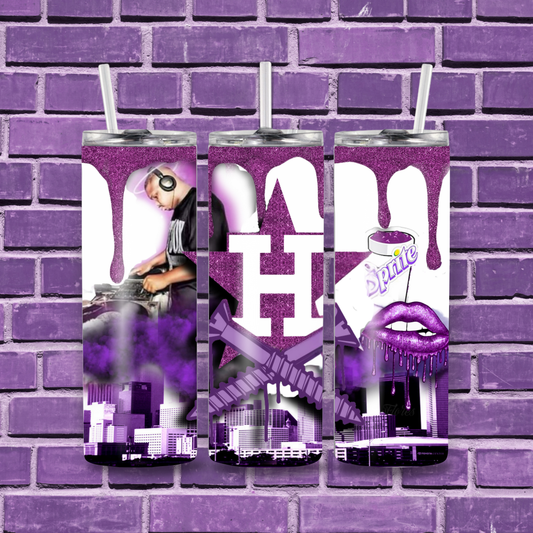 “DJ Screw Inspired Purple Drip Tumbler”